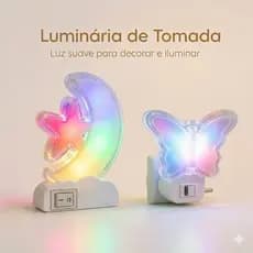Luminária Infantil Abajur de Tomada Luz Led Bebê Mini Luz Colorida