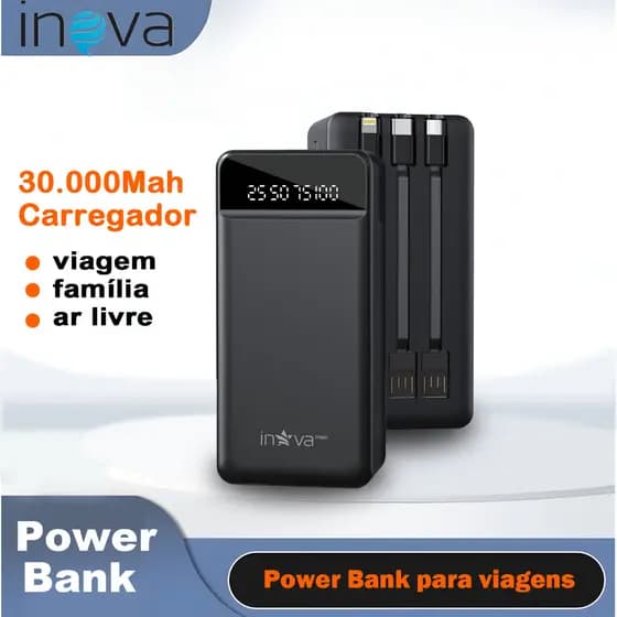 Inova power bank 30000 mah Carregador viagem Carregador ar livre Capacidade extra grande Power bank