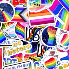 Adesivos stickers LGBT - Figurinhas LGBTQIA+, LGBT+, LGBTQIAPN+ para caderno, bullet journal agenda planner presentes
