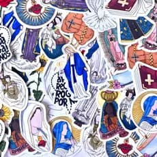 Adesivos stickers MARIA e NOSSA SENHORA - Figurinhas para caderno agenda presentes e lembrancinhas