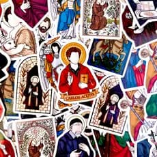 Adesivos stickers - ANJOS e SANTOS - Figurinhas para caderno, agenda, celular, computador, presentes e lembrancinhas