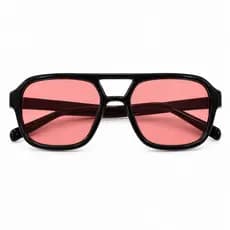 Óculos De Sol Retro Quadrado Lente Marrom Vintage Unissex Casual Dia a Dia