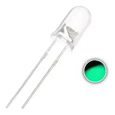 1000 Un Led 5mm Alto Brilho Verde Ciano 10000-12000mcd K1983