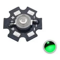 10 Pcs Led De Potência 1w Verde K0517 + Pci Estrela K0508