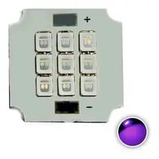 Power Led 10w Ultra Violeta 390 395nm Modulo 10w 20mm K2811