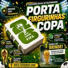 Organizador Estojo Porta Figurinhas Copa do Mundo 2026 Case Box Album Seleções com brinde