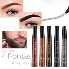 Caneta Sobrancelha Barba à Prova D’Água Fio a Fio Microblading Tatuagem Lapis 4 Pontas 5 Cores
