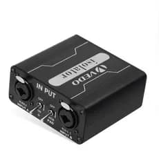 VEDO isolador de áudio com canal duplo, 6,5 XLR Mixer, som atual, ruído Mixer, microfone, filtro de terra comum, GX200