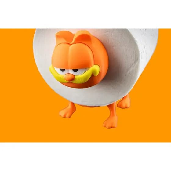 Porta Papel Higiênico Decorativo Gato Garfield Suporte Criativo para Banheiro Organizador Funcional