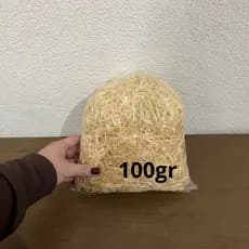 Palha Decorativa para Cestas e Caixas de Presentes 500G Palha Madeira Pinus Natural Branca