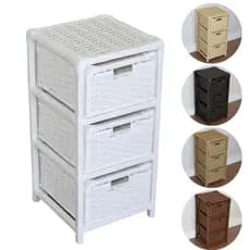 Gaveteiro Sintético Organizador Artesanal 3 Gavetas 30x60 Multiuso Móvel Quarto Banheiro Escritório