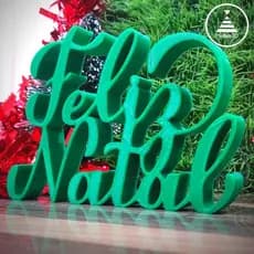 Frase Feliz Natal - Enfeite Natalino Decoração Aplique Ornamento Efeites Coloridos de Natal para Árvore Natal