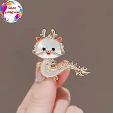 shenyangxian Broche De Imitação De Concha De Dragão , Para Mulheres Esmaltado Do Zodíaco Chinês , Emblema De Animal Fofo