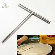 Junyuem Espátula De Crepe Espalhador Panqueca T Maker Ferramenta Turner Utensílios Forma Bolo Ancinho Pan Aço Inoxidável