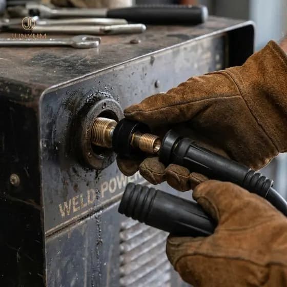 JUNYUM DKJ10-25 Conector De Cabo De Soldagem Cobre De Grau Industrial Para Máquina De Solda Europeia Entrega De Corrente