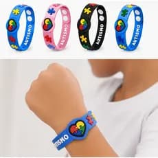 Pulseira de Identificação Autismo Autista Infantil Silicone