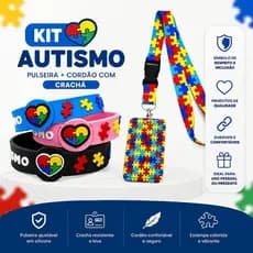 Kit Cordão Autismo TEA PCD + Pulseira Autismo | Identificação e Conscientização Acessório Autismo