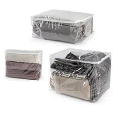 Sacos Organizadores Multiuso Com Zíper Vários Tamanhos Roupas/Enxovais/Travesseiros PVC Cristal