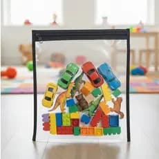 Kit 10 Saco Organizador De Brinquedos Envelope Guarda Roupas Multiuso Com Zíper