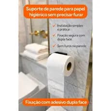Suporte Papel Higiênico Sem Furar Parede - Acessorios banheiro 3M