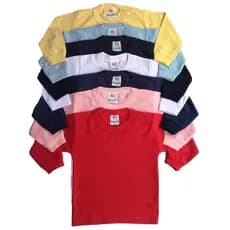 Promoção kit 4 camisetas bebê manga longa  malha lisa 100% algodão menina menino  tamanho do p ao 3