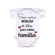 Body Frase SOU UMA BENÇÃO DE DEUS P/ MINHA FAMILIA RN ao GG