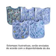 Promoção 5 Babador Camiseta Bebê Estampado Algodão Menino Menina Tamanho Único