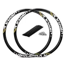 Par de aros Vmaxx 29 SL Disco Vzan s/Ilhós + raios preto bike para grau