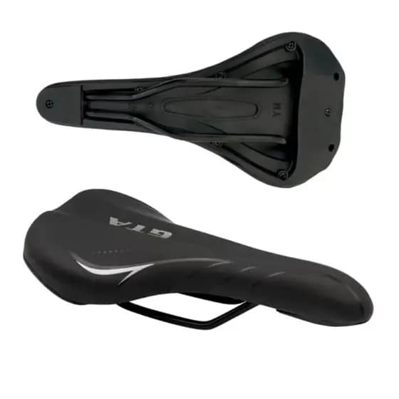 Selim Banco De Bcicleta GTA Preto C/ Cinza Sem Carrinhp Bike Mtb Speed
