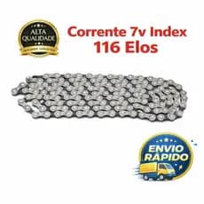Corrente 7v/21v Indexada 116 Ellos Pinos Sólidos Catraca 7v Reposição Manutenção Bicicleta