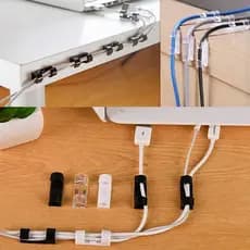 Organizador de Cabos e Fios  fixação com fita dupla face
