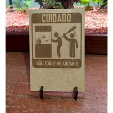 Enfeite para aquário Placa decorativa artesanal para aquário