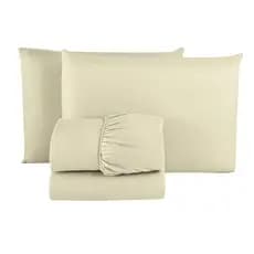 Kit 5 Jogo de Lençol KING LISO Microfibra Premium 03 Peças Jogo de Cama Box 40CM Altura TODOS PALHA