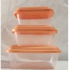Conjunto 3 Potes Retangular - 200ML/400ML/800Ml