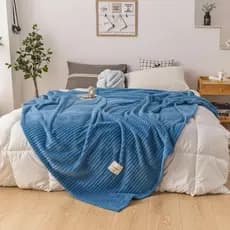 Manta Cobertor Casal Solteiro Canelada Antialérgica Dupla Face Poliéster Macia Oferta Envio FULL