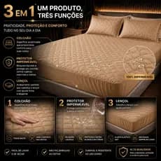 Protetor Colchão Impermeável Solteiro Casal Queen c/ Elástico Matelado Hipoalergênico Envio FULL