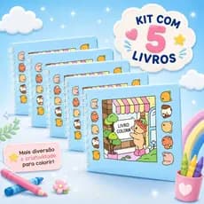 Monte seu Kit Livro De Colorir ou Canetas para Pintura Infantil Ursinhos Fofinhos