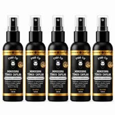 Kit 5x Tônico Capilar Sérum de Crescimento antiqueda 120ml Puro Fio Cabelo Barba Sobrancelha