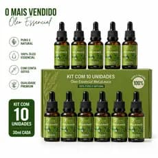 kit 10 Óleo Essencial Melaleuca Tea Tree 30ml 100% Puro Antisséptico Natural Acne Oleosidade Fungos Unhas