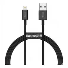 Cabo USB para Lightning Compatível com iPhone - 2.4A Carga Rápida 1m Preto