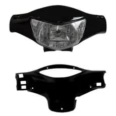 Farol Completo + Capa Moldura do Painel Honda Biz 125 2005 2006 2007 2008 2009 2010