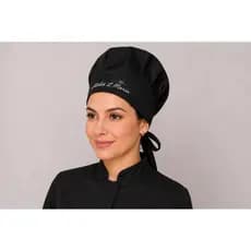 Touca Chef Aurora Oxford Feminina Ajustável Sem Elástico Cozinheira Confeiteira Gastronomia