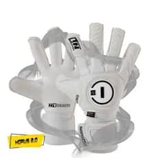 Luva de Goleiro Profissional N1 Horus White 2.0 + Meia Antiderrapante - Envio Mesmo Dia