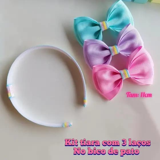 Tiara Arquinho Cabelo Infantil  / kit 3 peças Arco Para Cabelo Menina