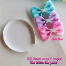 Tiara Arquinho Cabelo Infantil  / kit 3 peças Arco Para Cabelo Menina