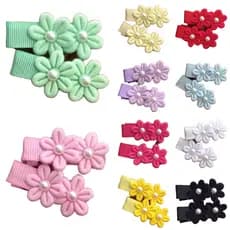 Kit Mini Laços Bebê Rn Infantil (presilha forrada e com borrachinha antideslizante)