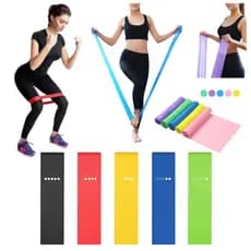 Kit 5 Elástico Mini Band + Faixa Thera Band Elastico para Treino