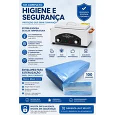 Estufa Esterilizadora Compacta para Utensílios - Alta Temperatura de 220°C + Envelope Selante Esterilização 9x23cm 100un