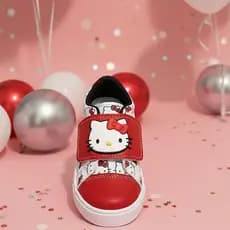 Tênis Feminino Infantil Menina Hello Gatinha Fashion Calce Fácil Antiderrapante