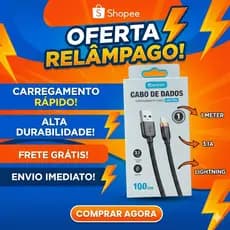 Cabo para iPhone | Carregamento Rápido | Alta Durabilidade